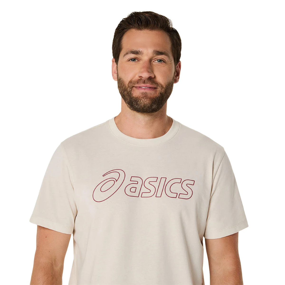 Logo Erkek Beyaz Koşu T-Shirt 2031E188-201