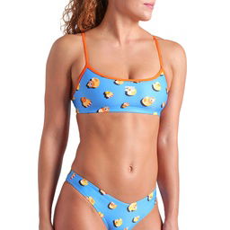 Ducks Swimsuit Bandeau Kadın Mavi Yüzücü Bikini 009467530
