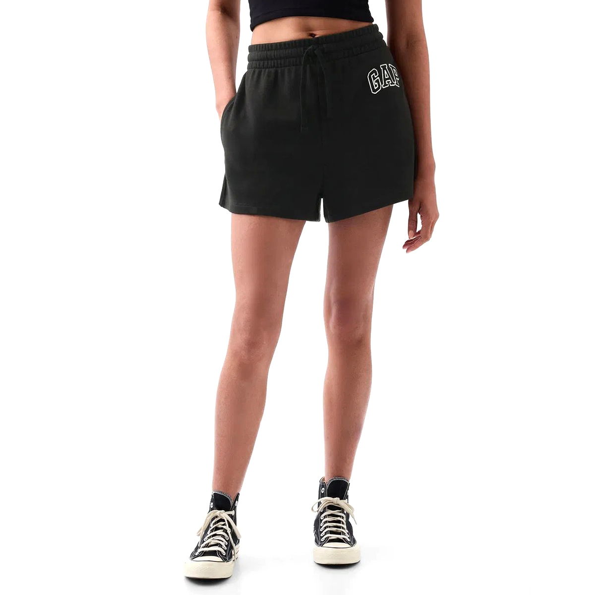 V-Frch Ft Gap Heritage Kadın Siyah Günlük Stil Şort 870535003