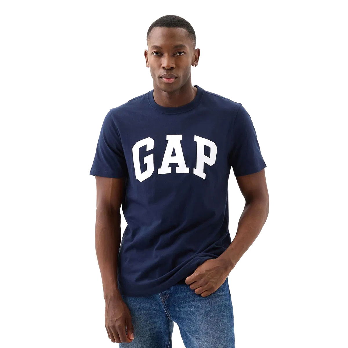 V-Everyday Soft Erkek Mavi Günlük Stil T-Shirt 856659004