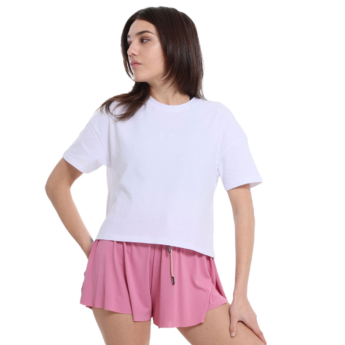 Ube Kadın Beyaz Günlük Stil T-Shirt 25YK015-BYZ