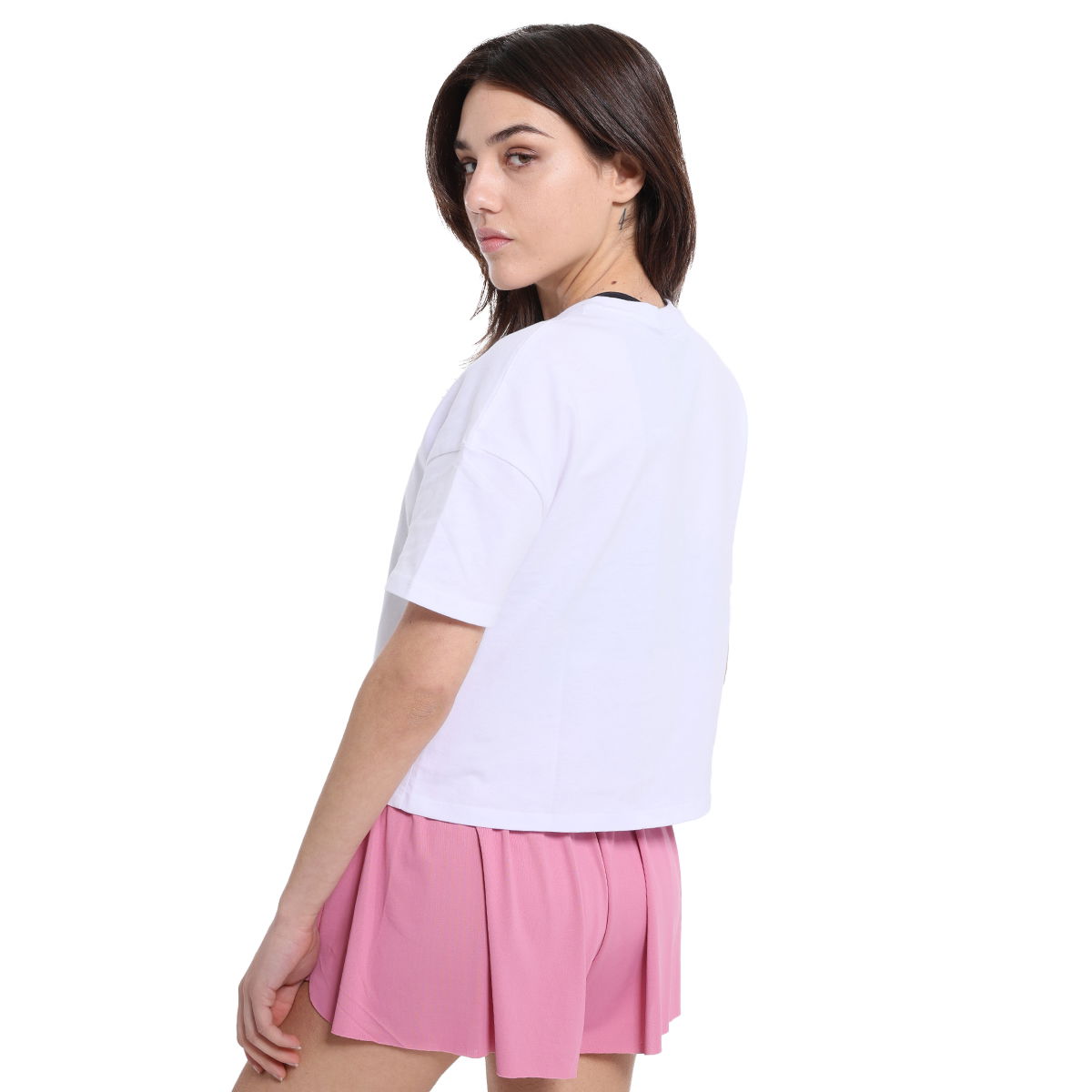 Ube Kadın Beyaz Günlük Stil T-Shirt 25YK015-BYZ