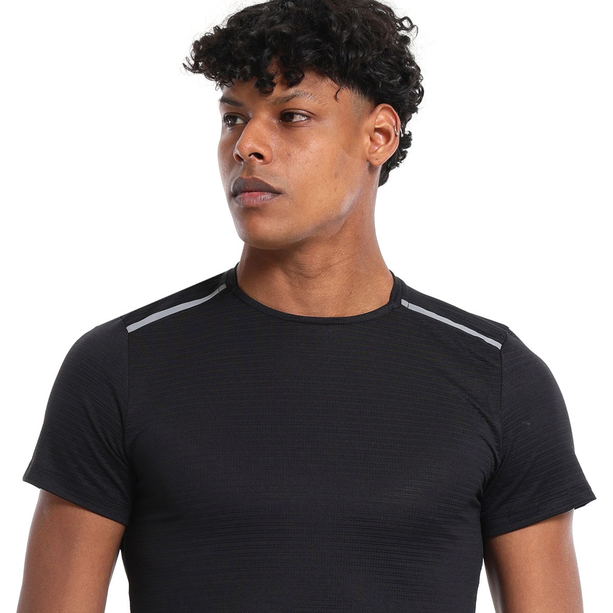 Conforto 4 Erkek Siyah Koşu T-Shirt 25YE007-SYH