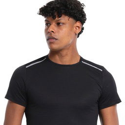 Conforto 4 Erkek Siyah Koşu T-Shirt 25YE007-SYH