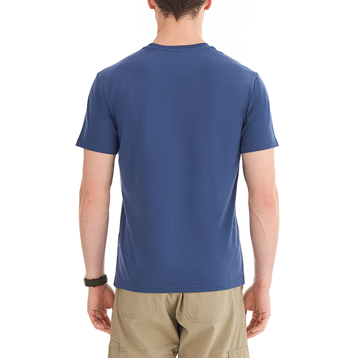 Basic Big Logo Erkek Mavi Outdoor T-Shirt CS0287-480