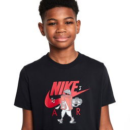 Tee Boxy 2 Çocuk Siyah Günlük Stil T-Shirt HM5661-010