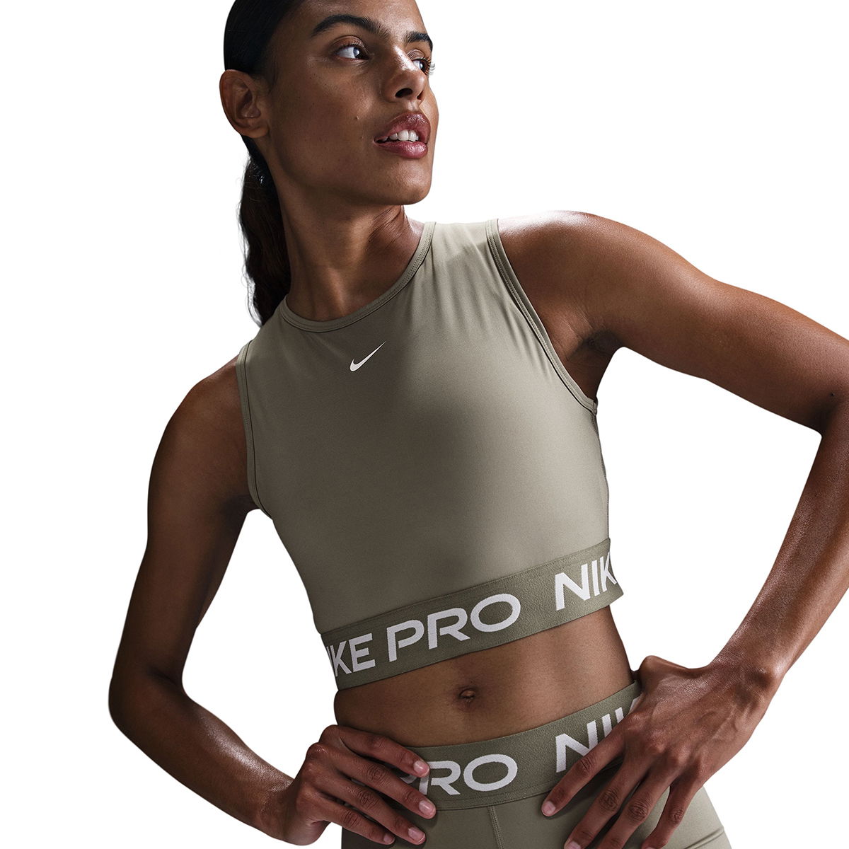 Pro Dri-Fit 365 Crop Kadın Gri Antrenman Atlet FZ3615-320