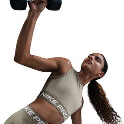 Pro Dri-Fit 365 Crop Kadın Gri Antrenman Atlet FZ3615-320