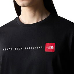 Never Stop Exploring Erkek Siyah Outdoor T-Shirt NF0A87NSJK31