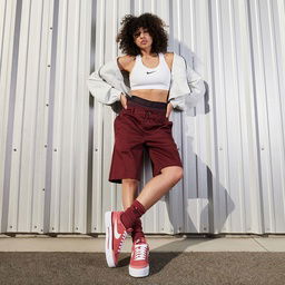 W Court Legacy Lift Kadın Kırmızı Sneaker Ayakkabı FJ1986-600