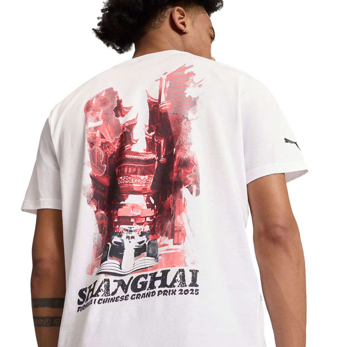 F1 China Erkek Beyaz Günlük Stil T-Shirt 63017402