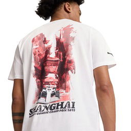 F1 China Erkek Beyaz Günlük Stil T-Shirt 63017402