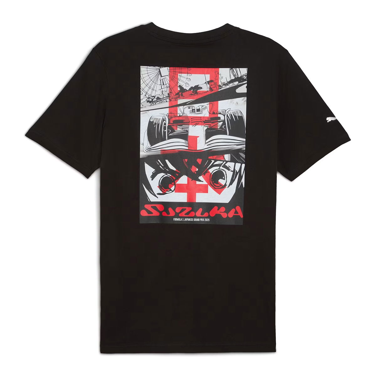 F1 Japan  Erkek Siyah Günlük Stil T-Shirt 63017501