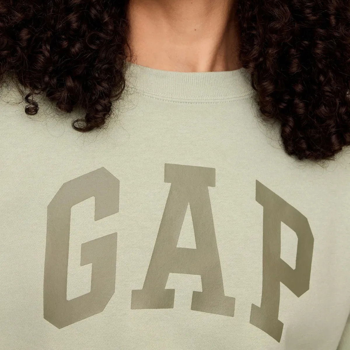 V-Logo Wedge Crew Kadın Yeşil Günlük Stil Sweatshirt 732420002