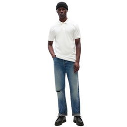 V-Stretch Pique Polo Erkek Beyaz Günlük Stil T-Shirt 550531004