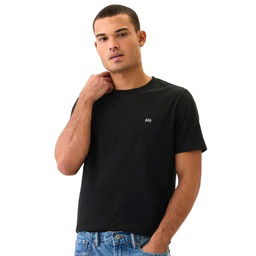 V-Frch Everyday Erkek Siyah Günlük Stil T-Shirt 502022002