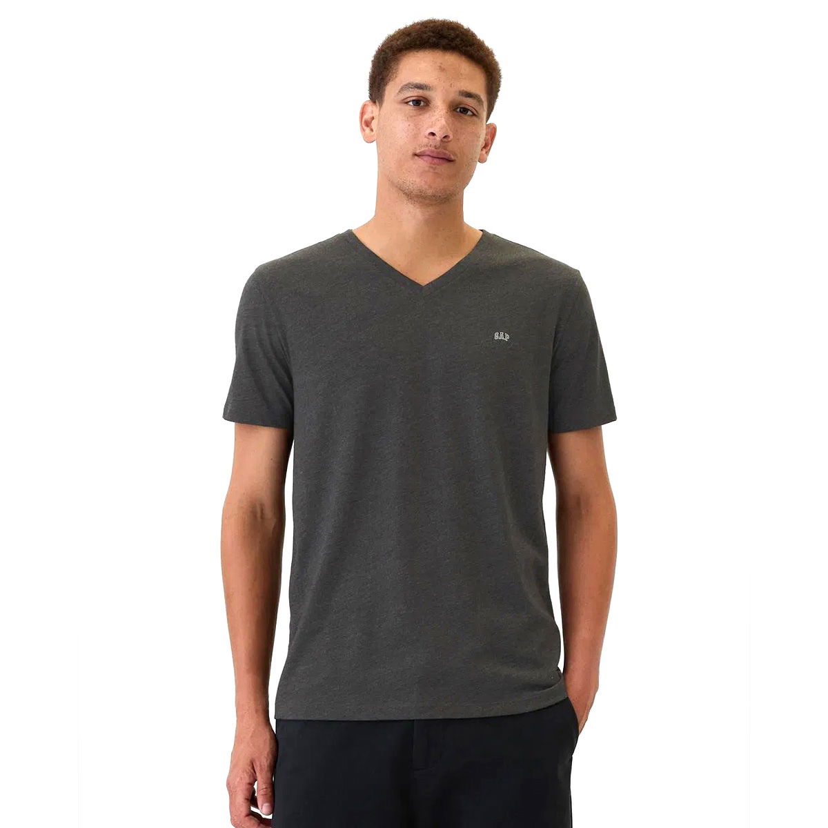 V-Frch Everyday Erkek Gri Günlük Stil T-Shirt 502020000