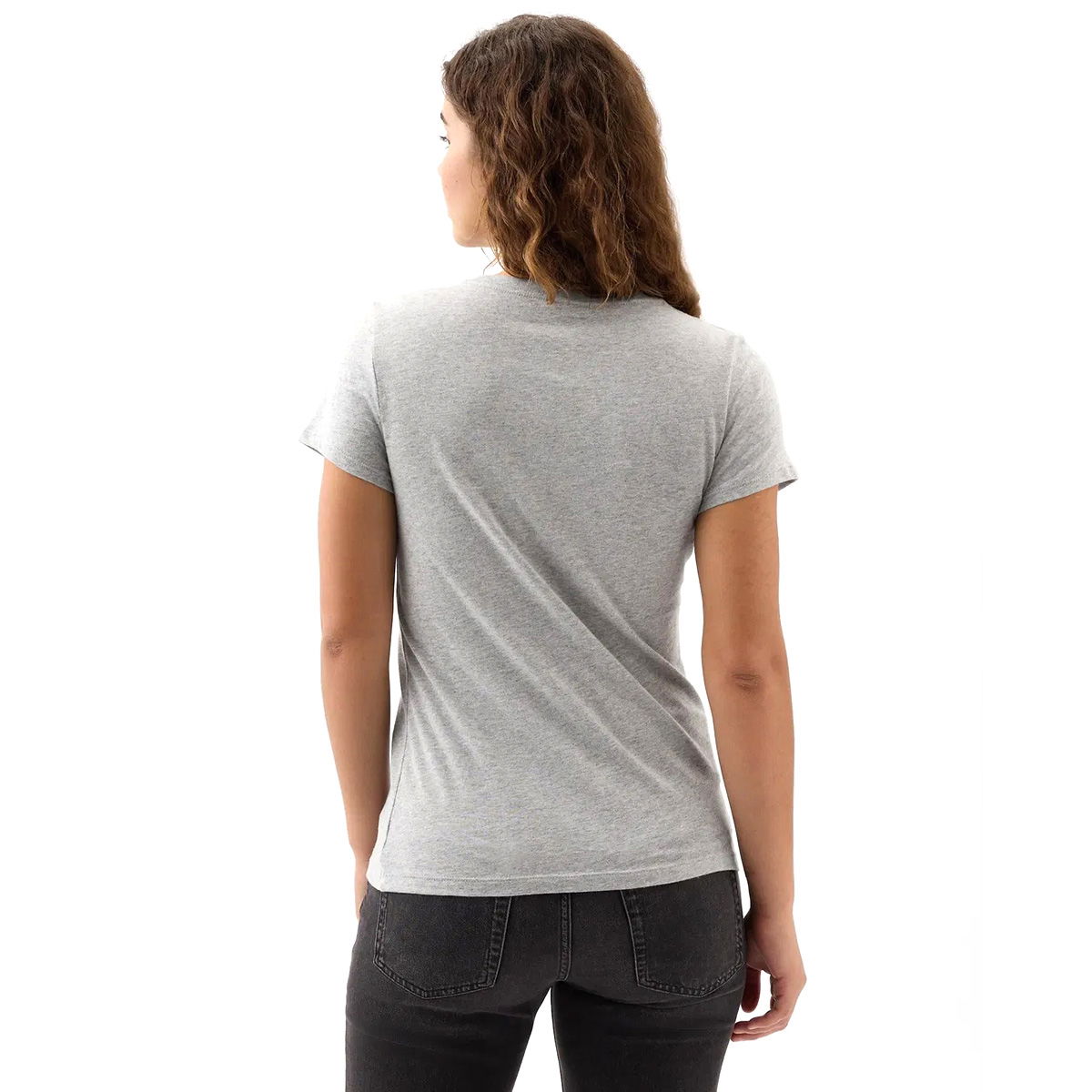 V-Ss Logo Classic Kadın Gri Günlük Stil T-Shirt 729555005