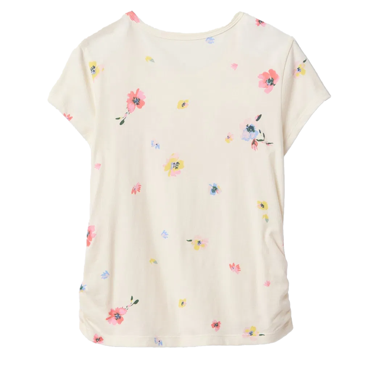 V-Logo Side Ruched Çocuk Çok Renkli Günlük Stil T-Shirt 742430001