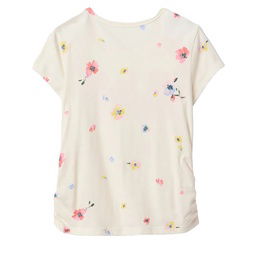 V-Logo Side Ruched Çocuk Çok Renkli Günlük Stil T-Shirt 742430001