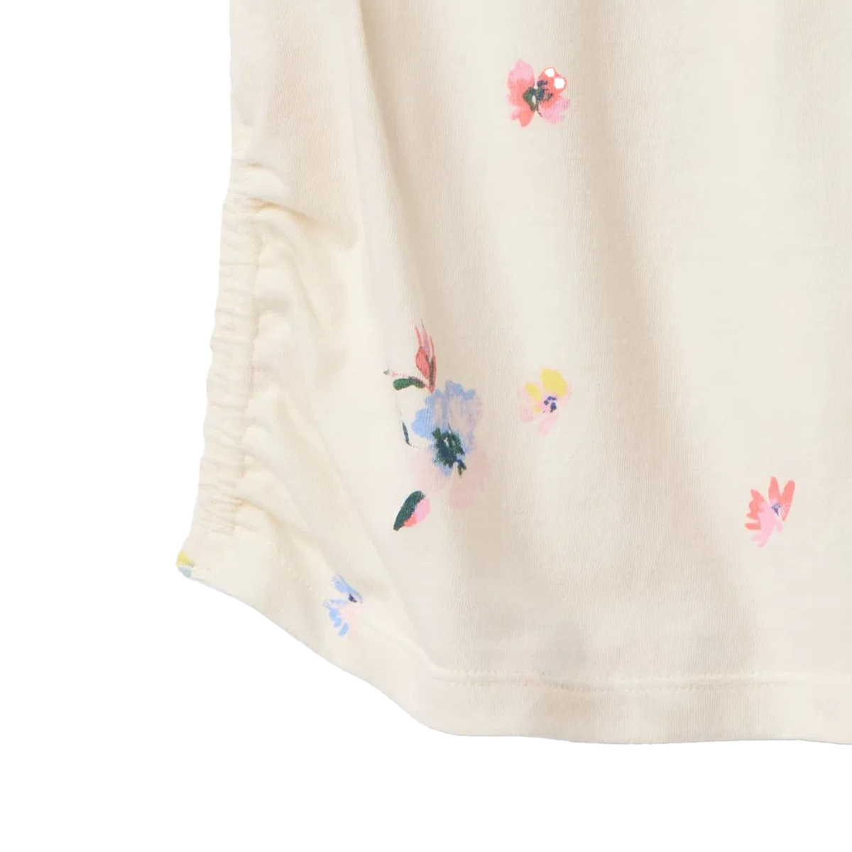 V-Logo Side Ruched Çocuk Çok Renkli Günlük Stil T-Shirt 742430001