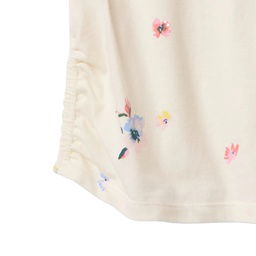 V-Logo Side Ruched Çocuk Çok Renkli Günlük Stil T-Shirt 742430001