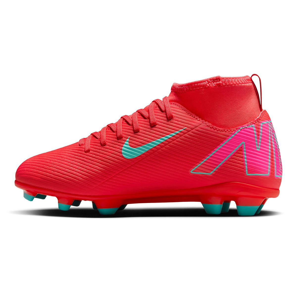Mercurial Jr Superfly 10 Club Fg/Mg Çocuk Kırmızı Futbol Krampon FQ8318-800