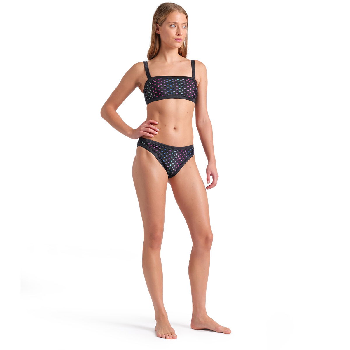 Rainbow Monogram Kadın Siyah Yüzücü Bikini 007078515