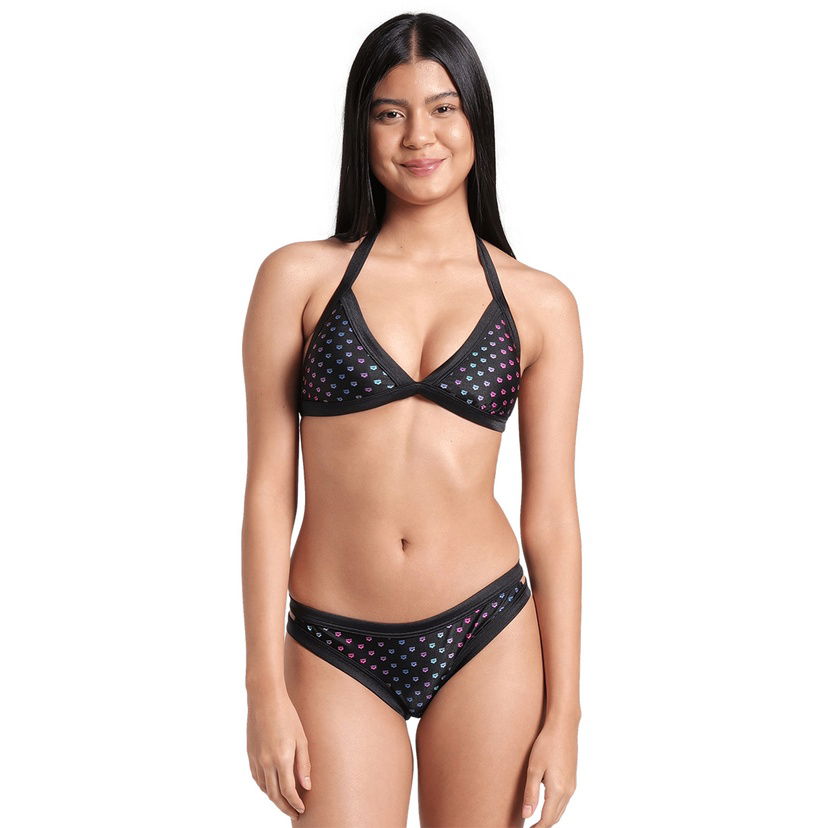 Rainbow Monogram Kadın Siyah Yüzücü Bikini 007079515