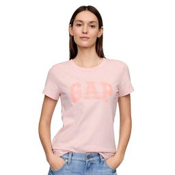 V-Ss Logo Classic Kadın Pembe Günlük Stil T-Shirt 729555001
