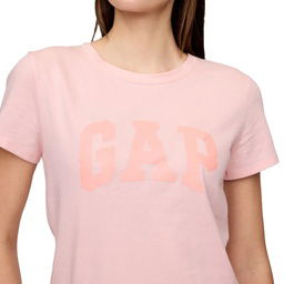 V-Ss Logo Classic Kadın Pembe Günlük Stil T-Shirt 729555001