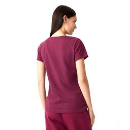V-Ss Logo Classic Kadın Kırmızı Günlük Stil T-Shirt 729555007