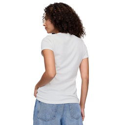 V-Ss Logo Classic Kadın Bej Günlük Stil T-Shirt 729555003