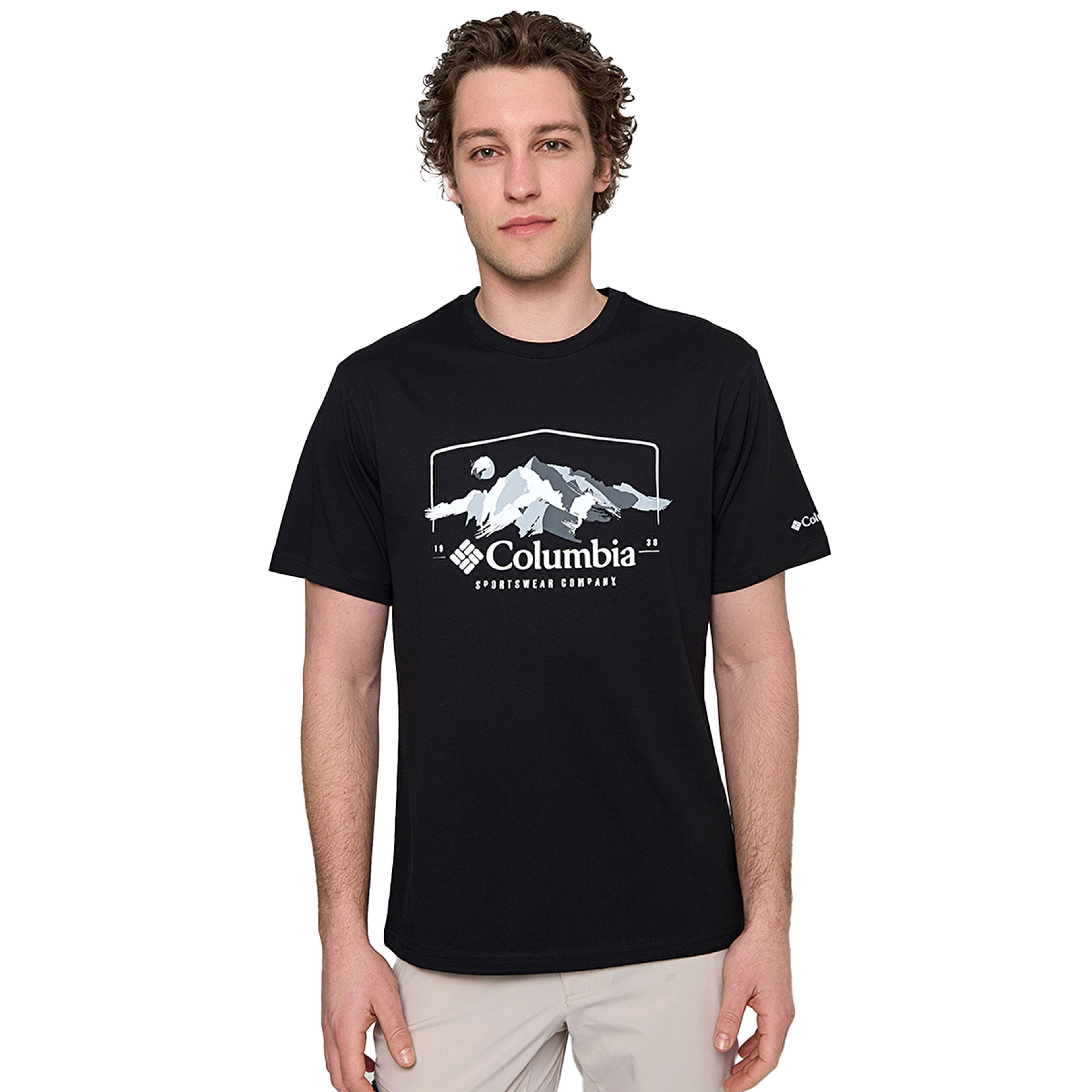 Brush With Nature Erkek Siyah Outdoor T-Shirt CS0411-010