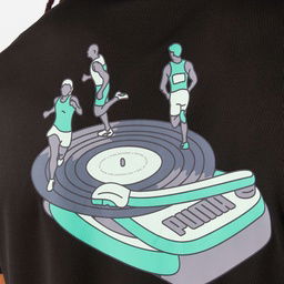 Graphics Erkek Siyah Koşu T-Shirt 52656401