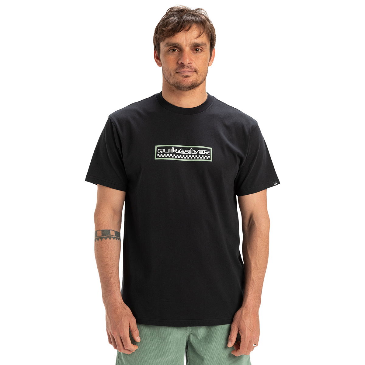 Ev Sun Dagger Erkek Siyah Günlük Stil T-Shirt EQYZT08043-KVJ0