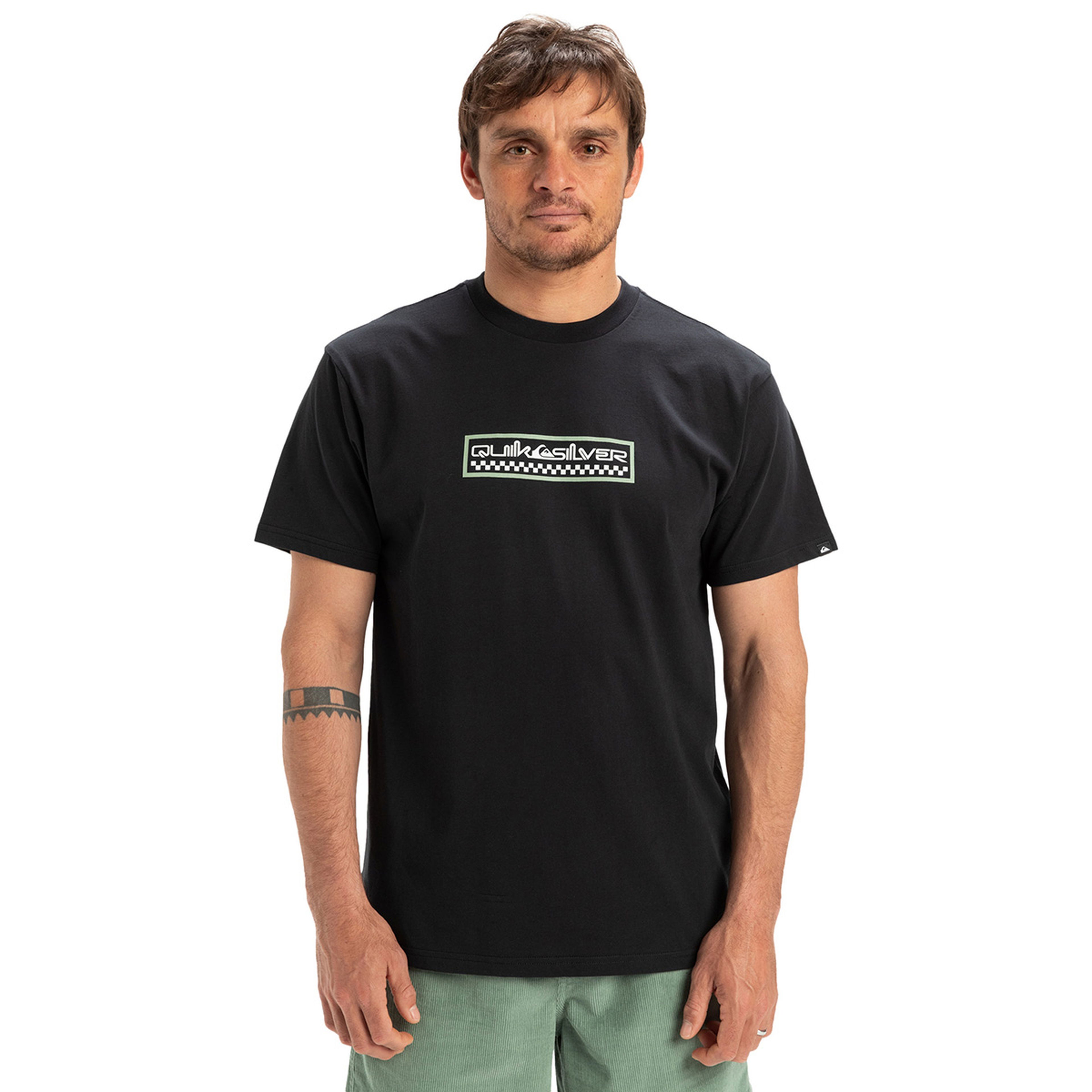 Ev Sun Dagger Erkek Siyah Günlük Stil T-Shirt EQYZT08043-KVJ0