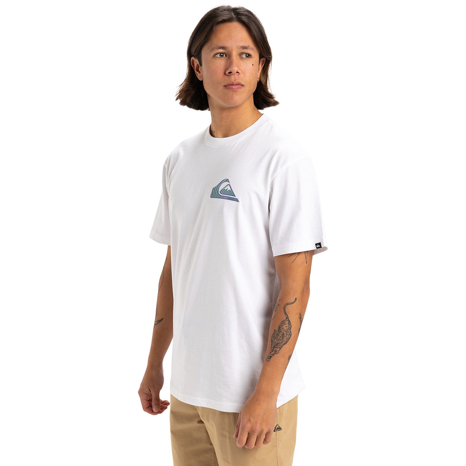 Window Pane Erkek Beyaz Günlük Stil T-Shirt EQYZT08055-908