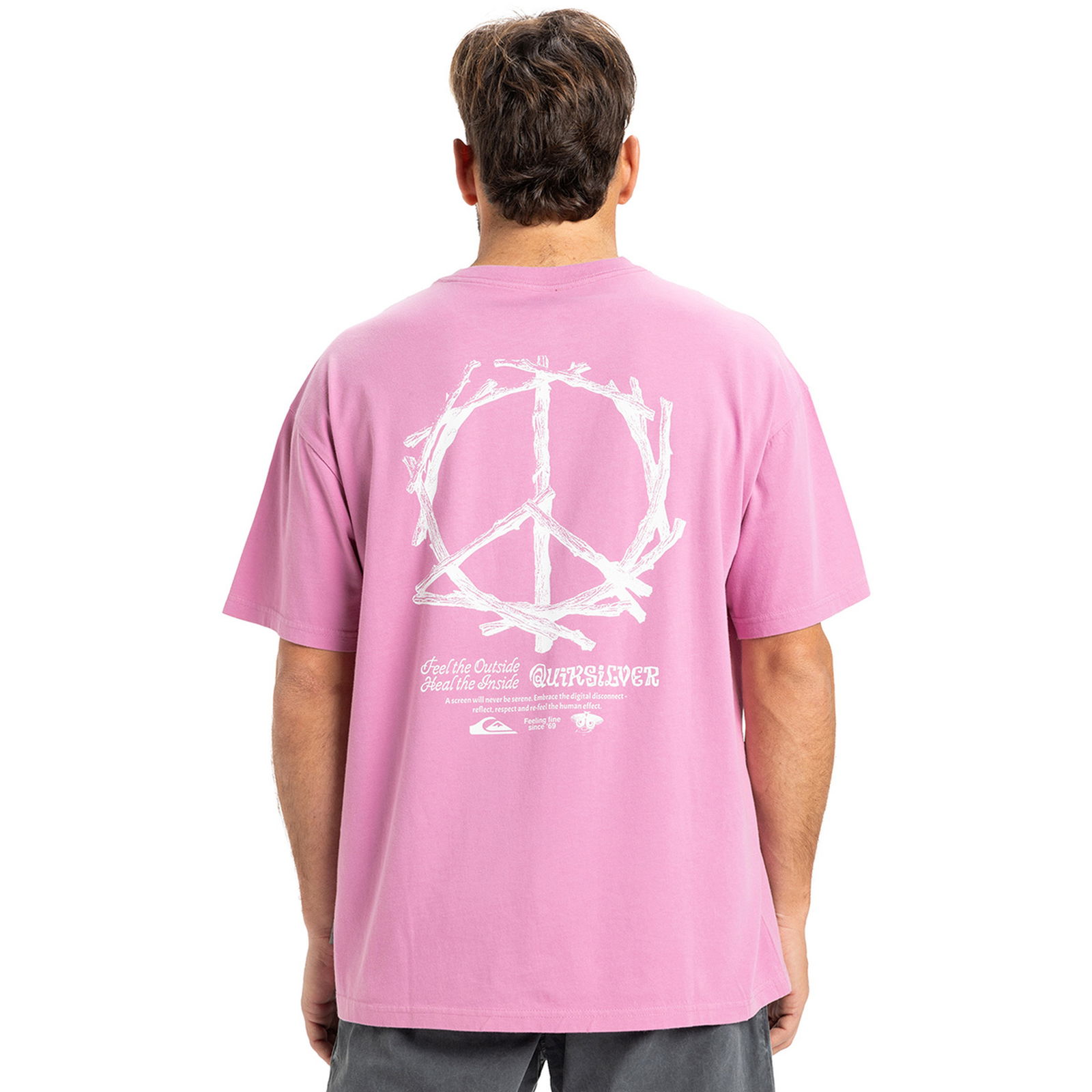 Hw Tree Connection Erkek Pembe Günlük Stil T-Shirt EQYZT08034-PMP0