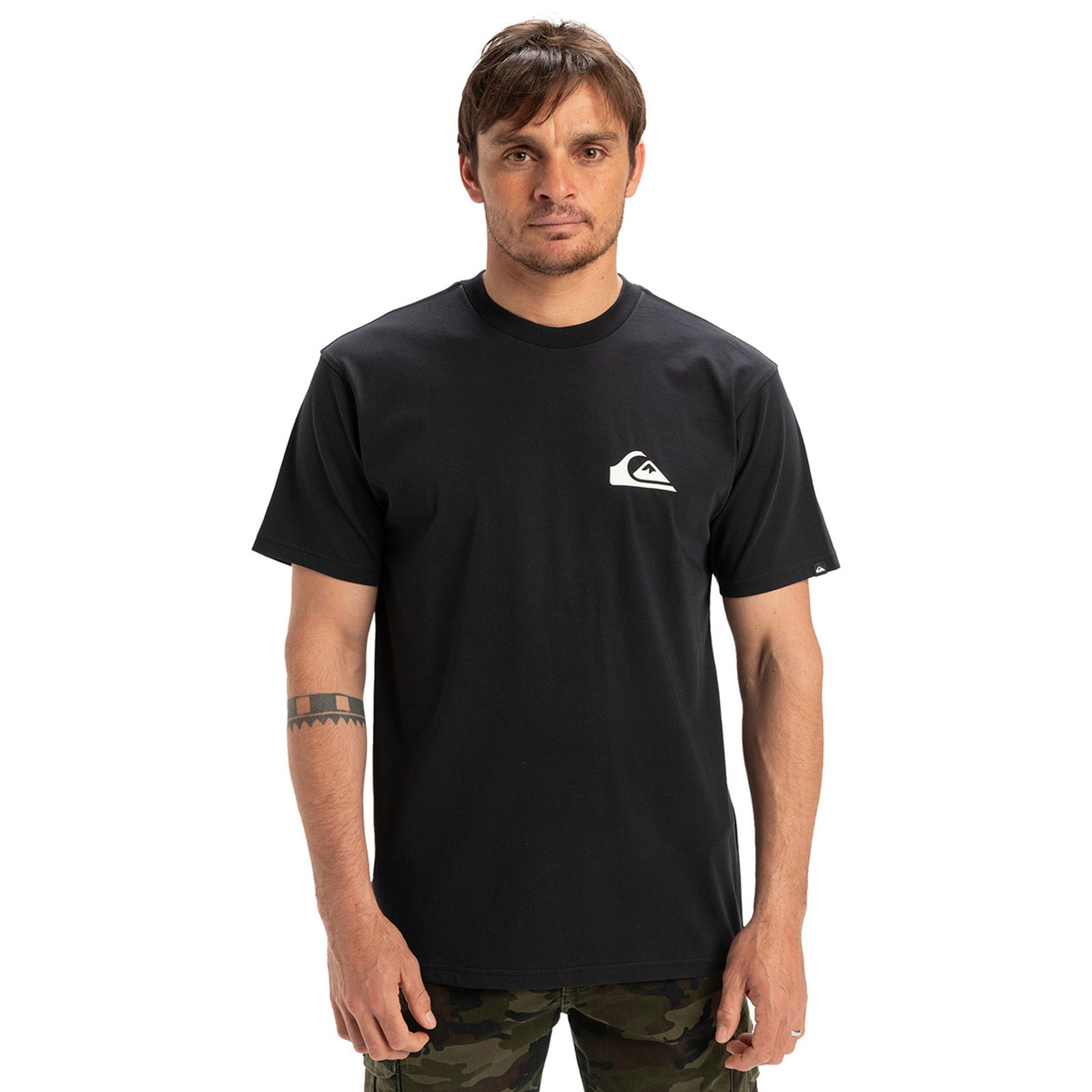 Ev Mini Logo Erkek Siyah Günlük Stil T-Shirt EQYZT08042-KVJ0