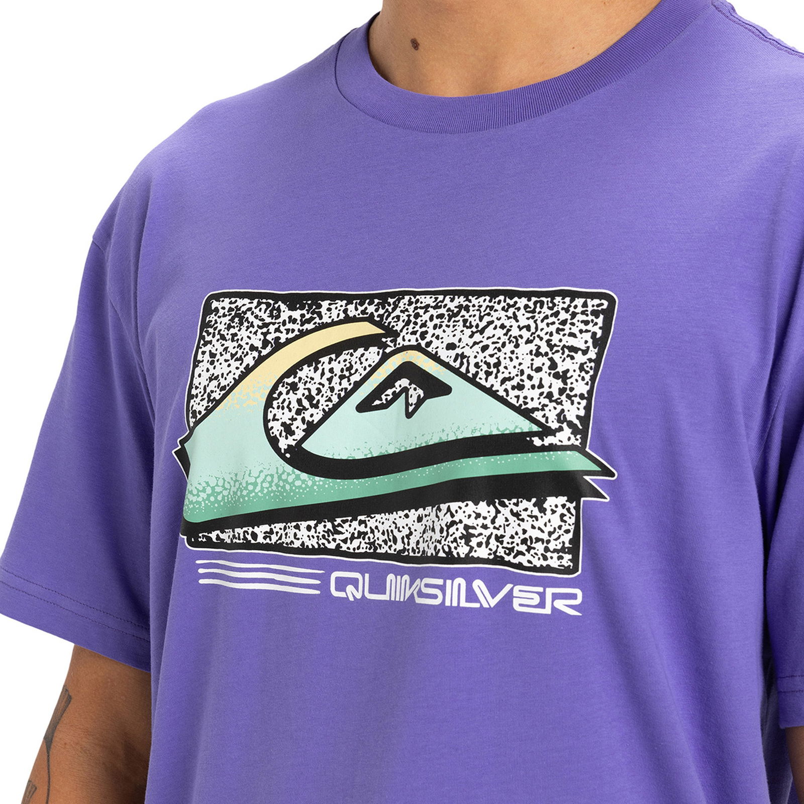 Retro Fade Erkek Mor Günlük Stil T-Shirt EQYZT08058-PMG0