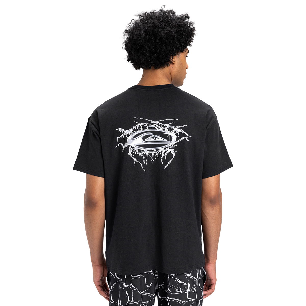 Mercury Chrome Lightning Erkek Siyah Günlük Stil T-Shirt EQYZT08016-KVJ0