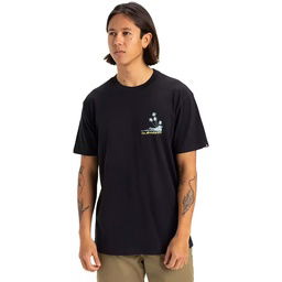 Palm Lines Ss Erkek Siyah Günlük Stil T-Shirt EQYZT08057-KVJ0