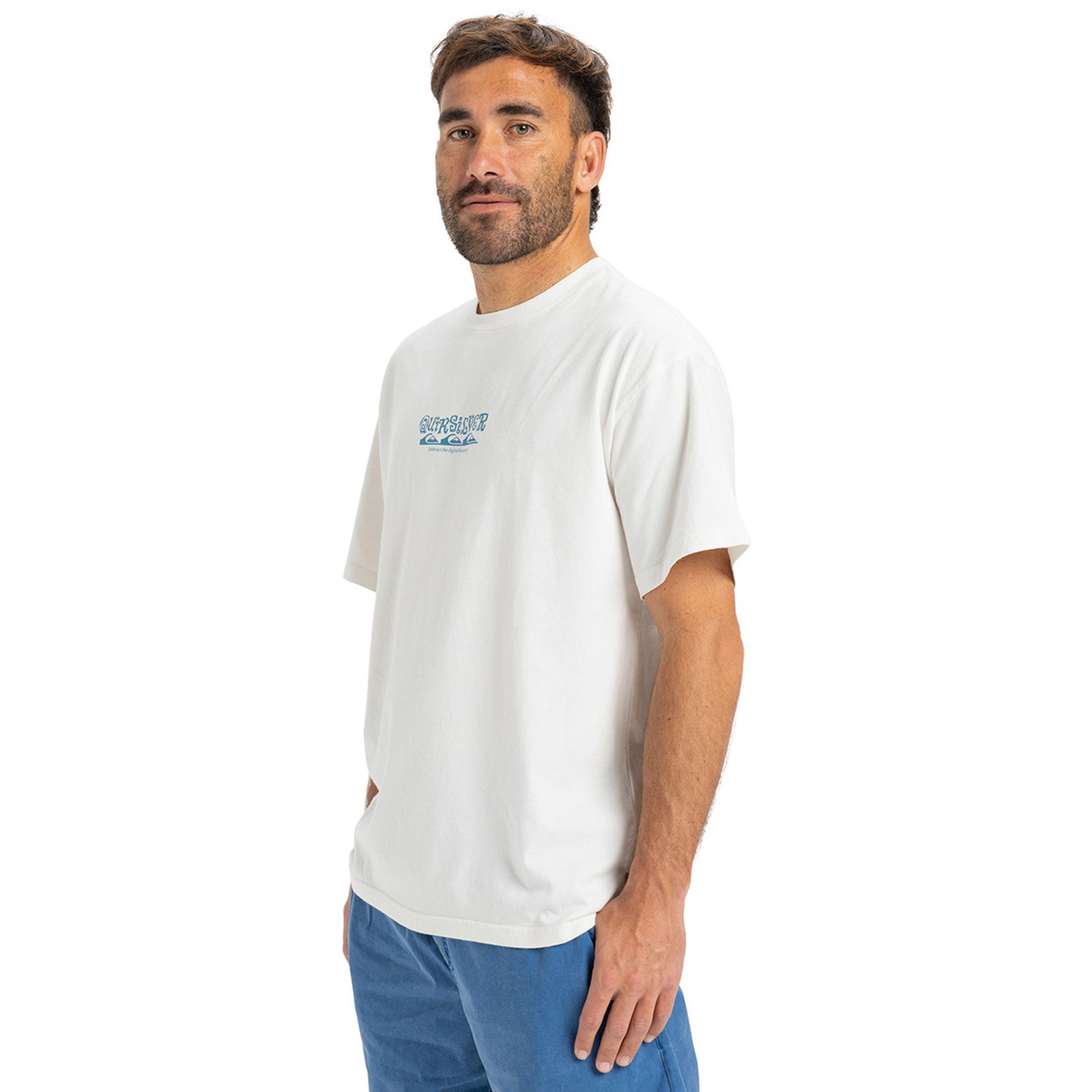 Hw Tree Connection Erkek Beyaz Günlük Stil T-Shirt EQYZT08034-WBK0