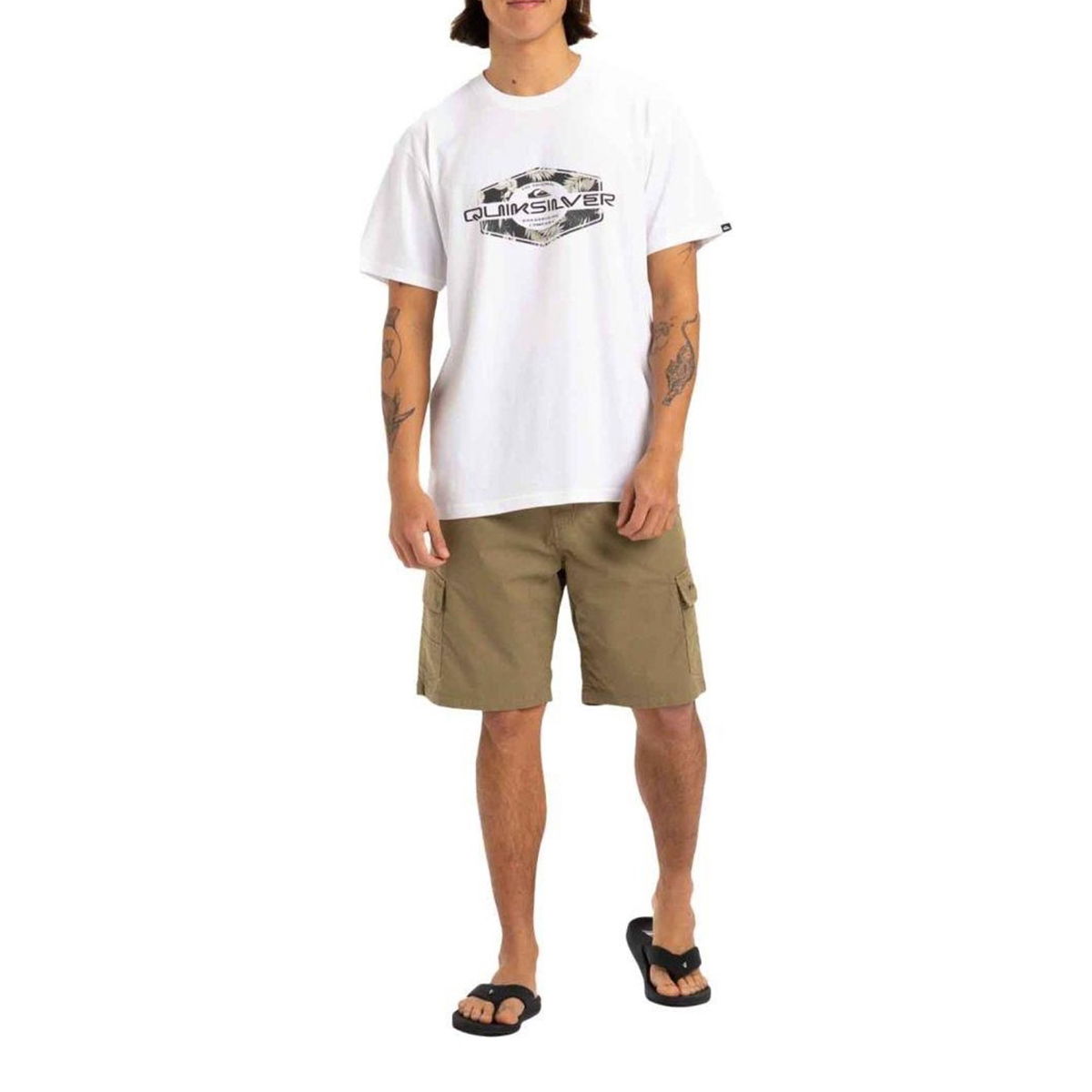 Locked Up Erkek Beyaz Günlük Stil T-Shirt EQYZT08063-908