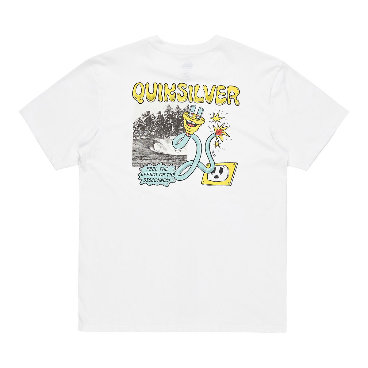 Ev Disconnect Effects Erkek Beyaz Günlük Stil T-Shirt EQYZT08049-908