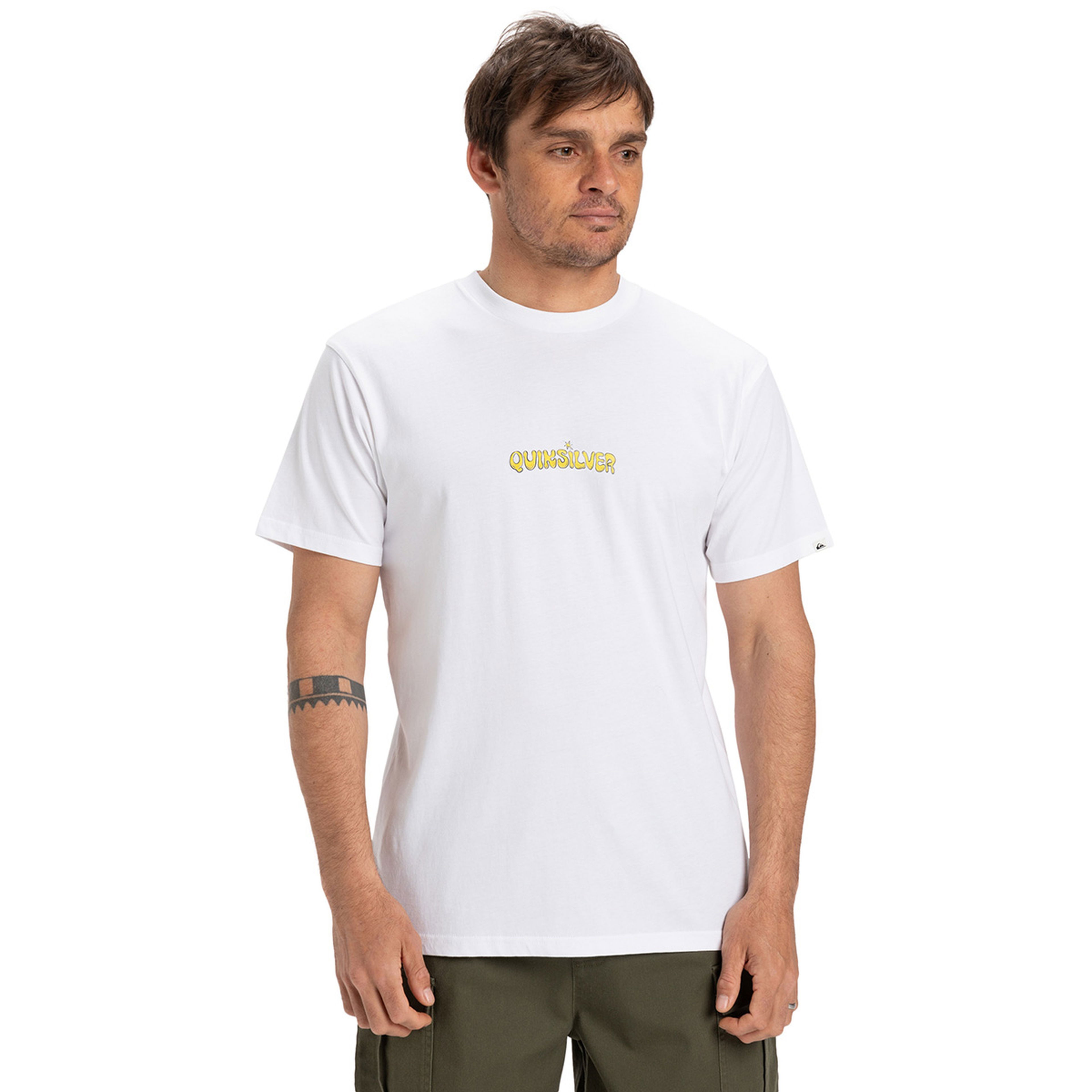 Ev Disconnect Effects Erkek Beyaz Günlük Stil T-Shirt EQYZT08049-908