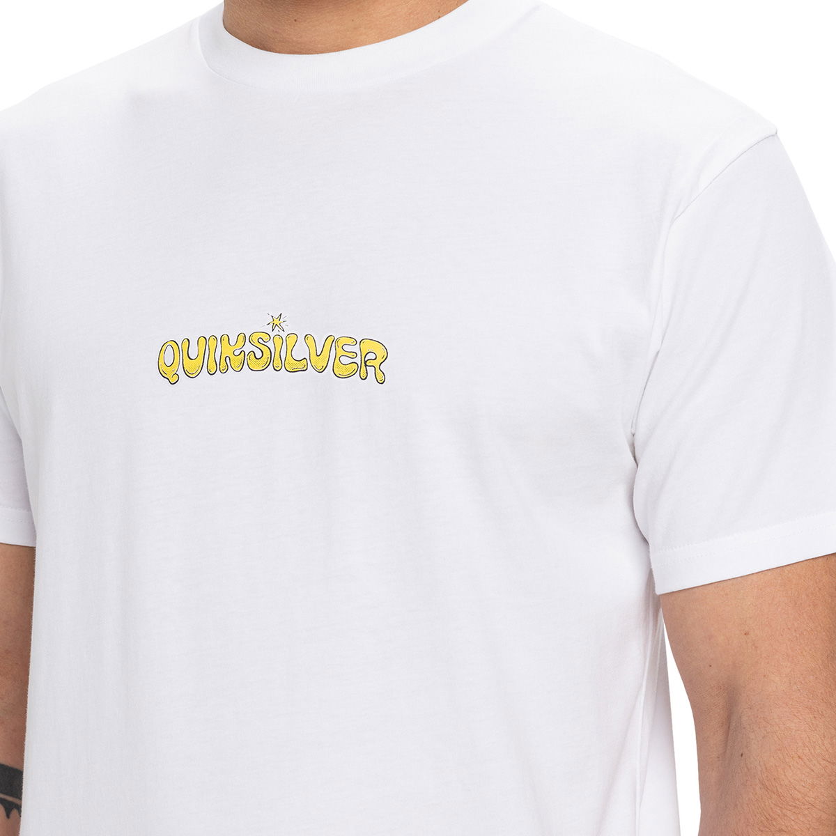 Ev Disconnect Effects Erkek Beyaz Günlük Stil T-Shirt EQYZT08049-908