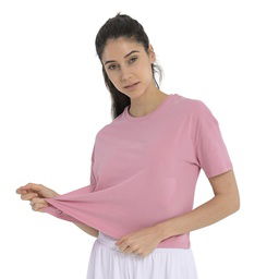 Ube Kadın Pembe Günlük Stil T-Shirt 25YK015-PMBE