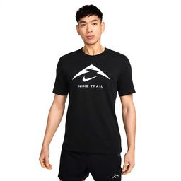 Dri-Fit Trail Erkek Siyah Koşu T-Shirt FQ3914-013